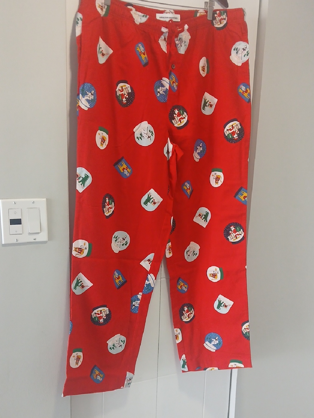 Amazon Essentials Red Holiday Snow Globe Pajama Pants